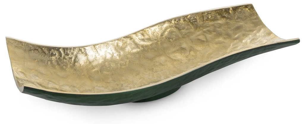 DEKORAČNÁ KOVOVÁ MISKA PEDRO2 (04) 39X16X9 CM TMAVOZELENÁ