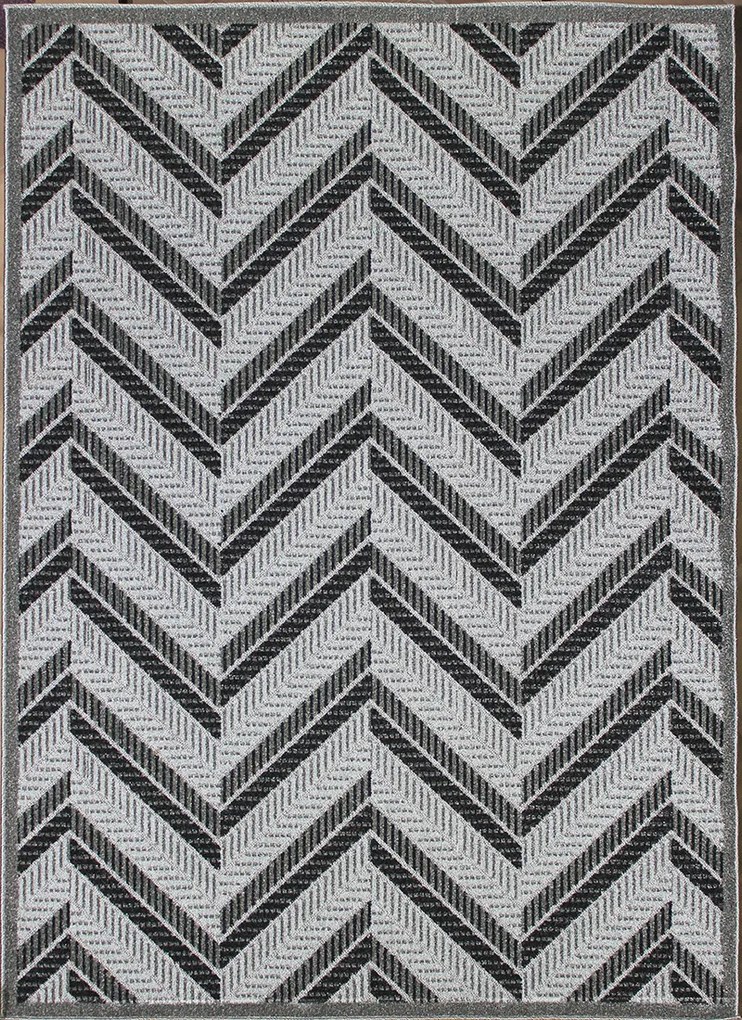 Koberec Lagos 1088 GREY – sivý obdĺžnik so vzorom Rozmer: 160x220 cm