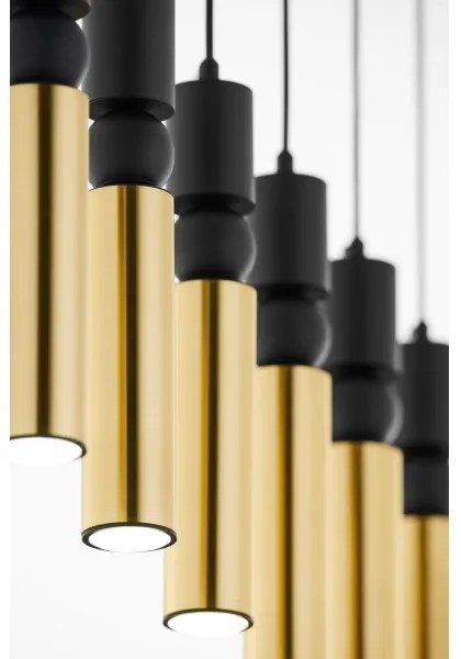 Jupiter 2008 - Luster na lanku ALAS 6xGU10/10W/230V zlatá/čierna