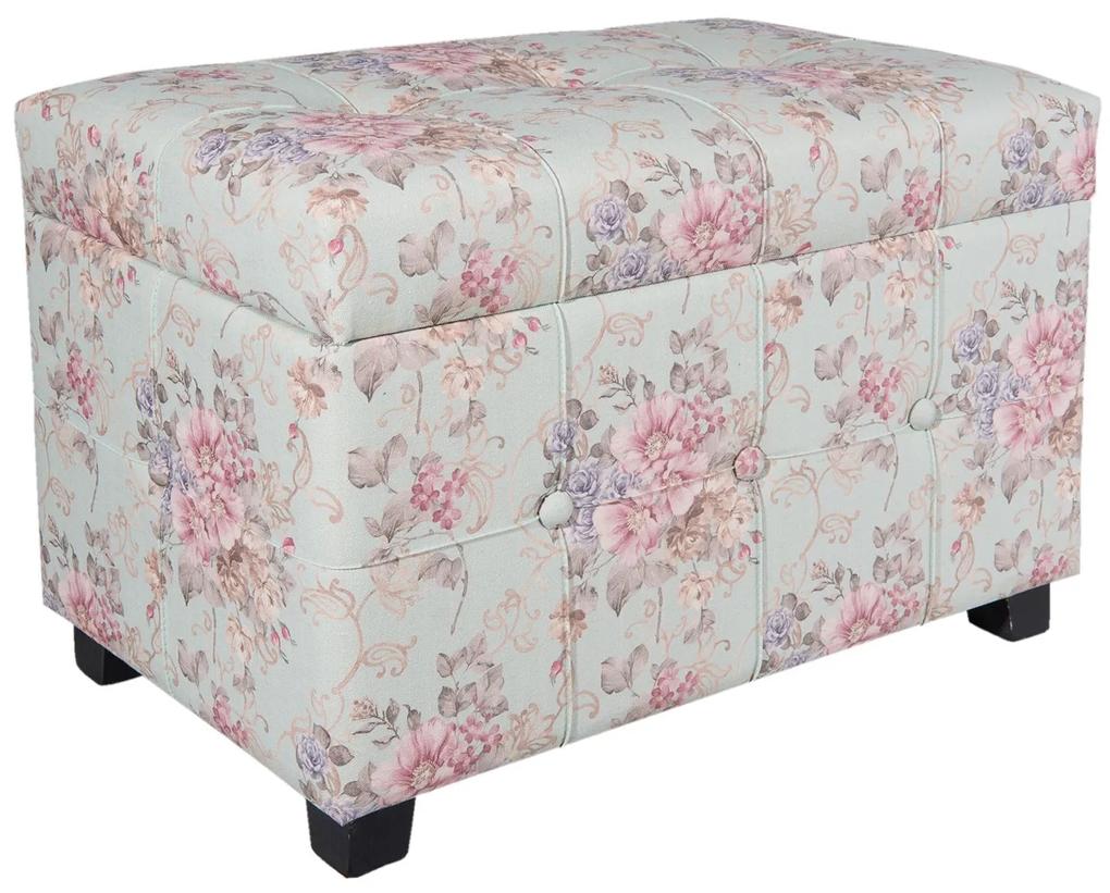 Kvetovaná stolička, taburet - 60*36*43 cm