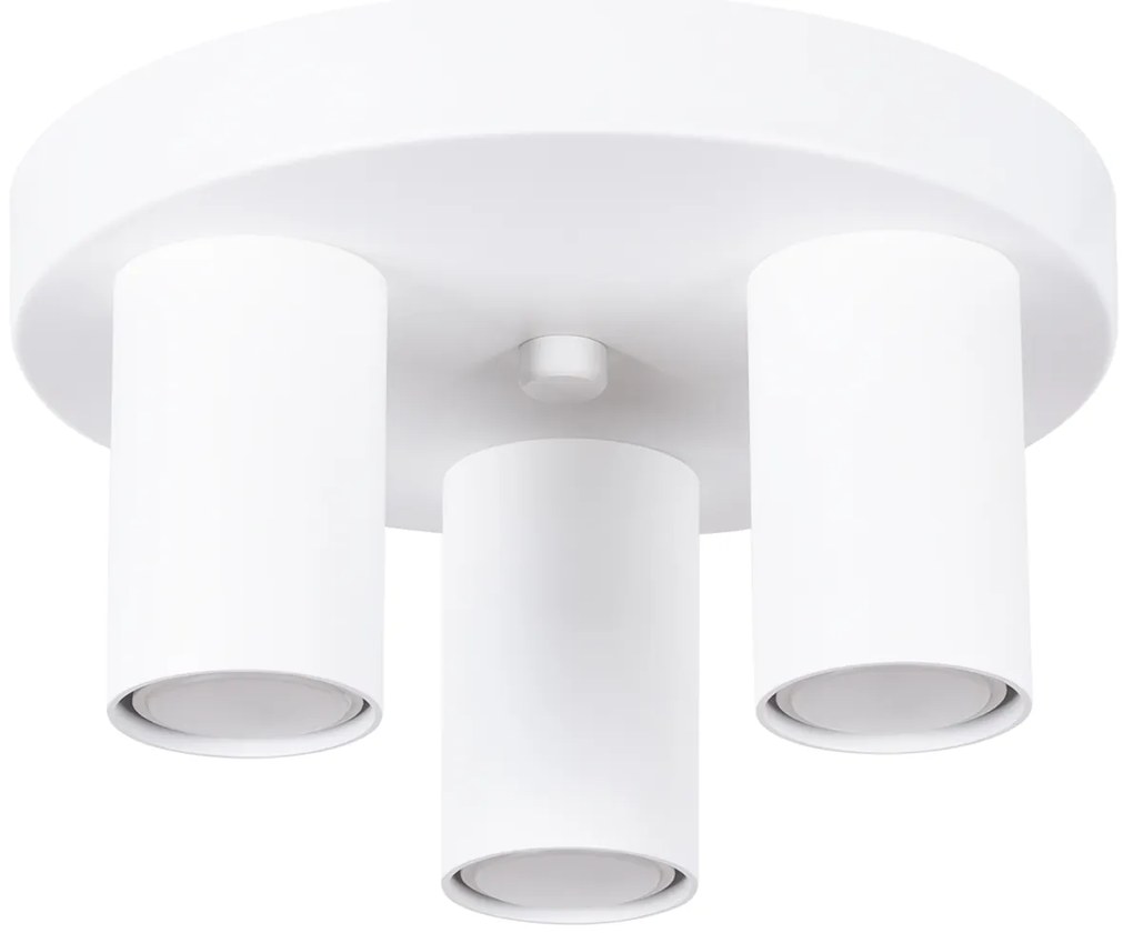 Stropné svietidlo Lagos, 3x biele kovové tienidlo