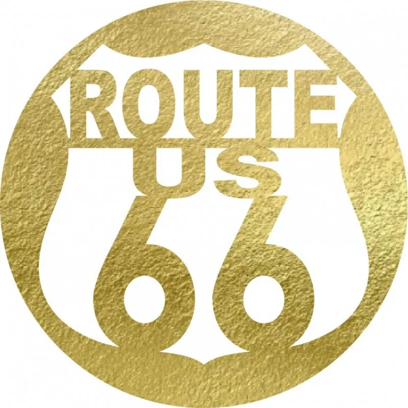 Drevený znak Route 66 – Dekorácia do interiéru | SENTOP PR0411
