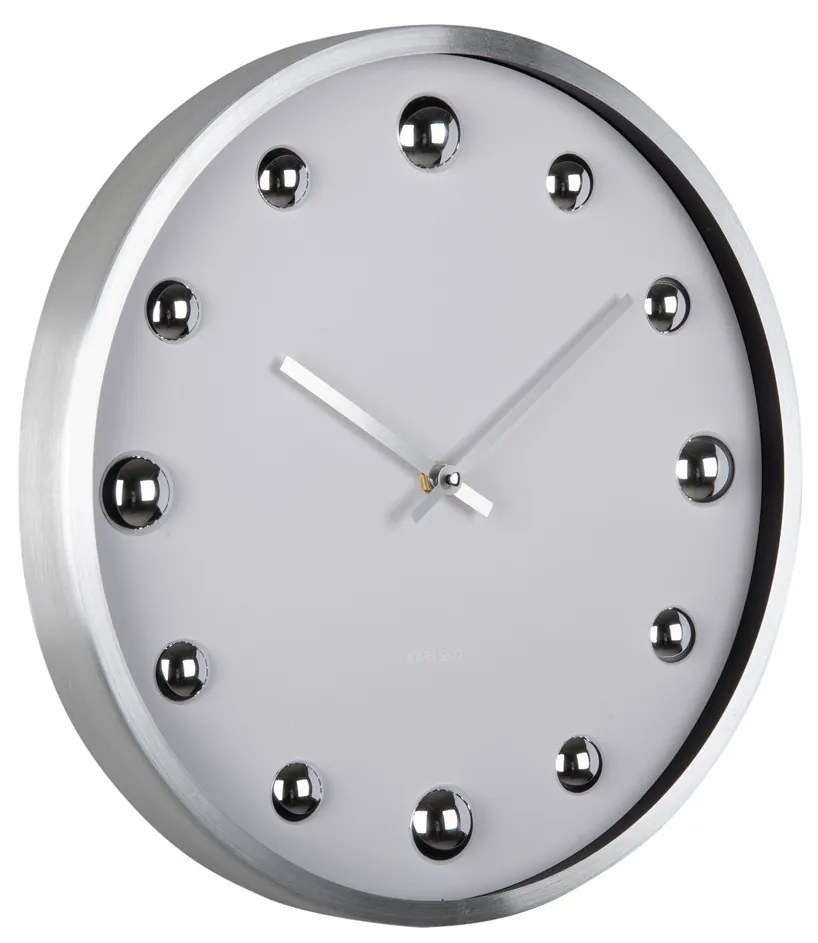 Nástenné hodiny Shiny Dots Karlsson KA5971WH, 36cm