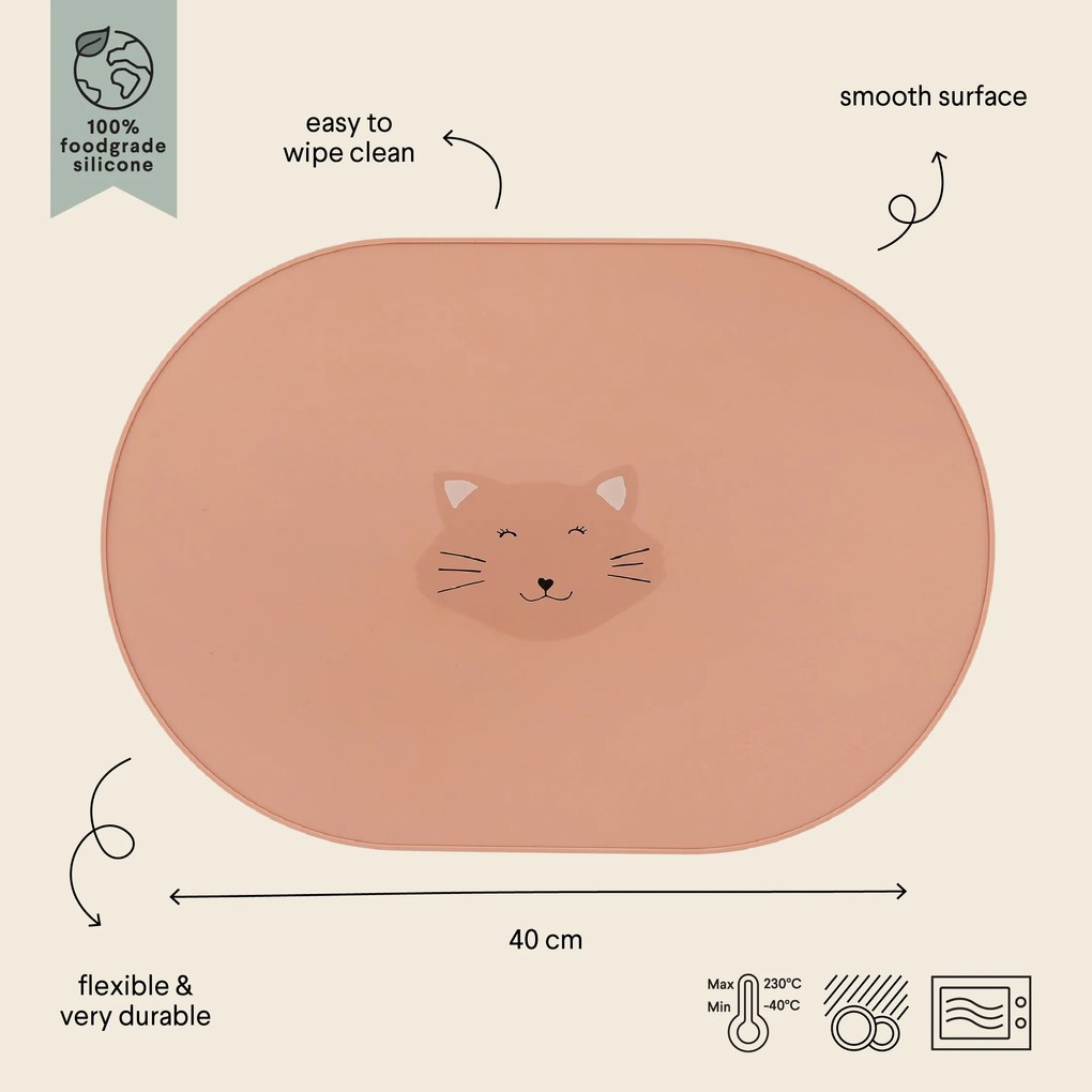 Detské silikónové prestieranie Mrs. Cat
