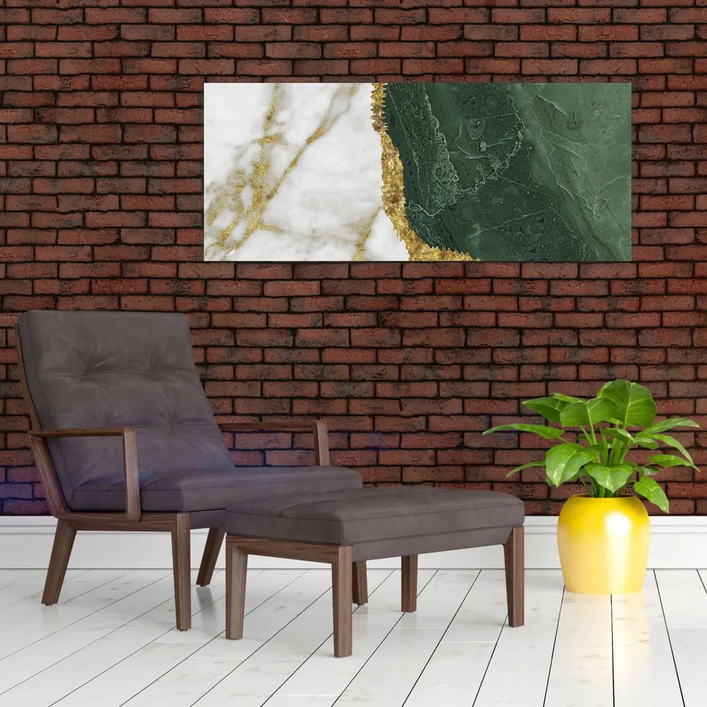 Obraz - Zelený mramor N⁰3 (120x50 cm)