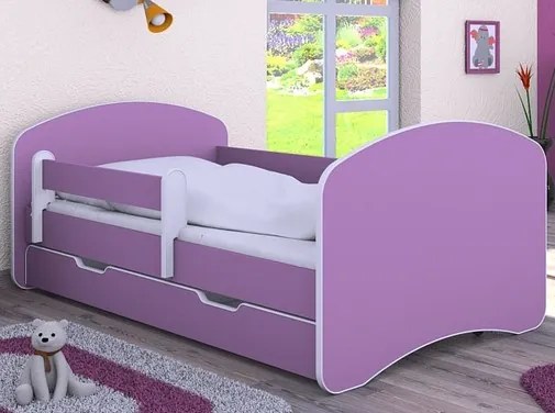 MAXMAX Detská posteľ so zásuvkou 160x80 cm - FIALOVÁ