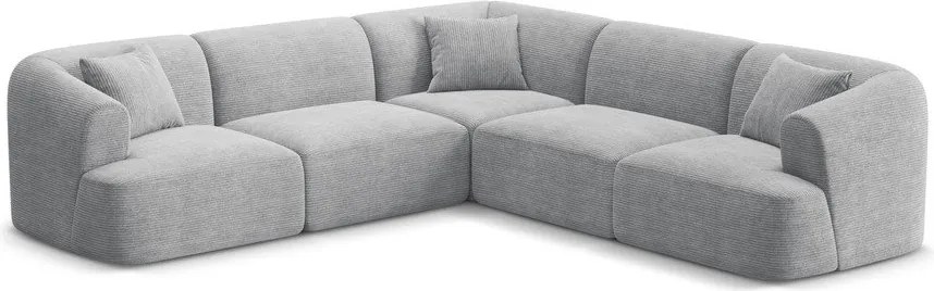 Svetlosivá menčestrová rohová pohovka Campi – Cosmopolitan Design