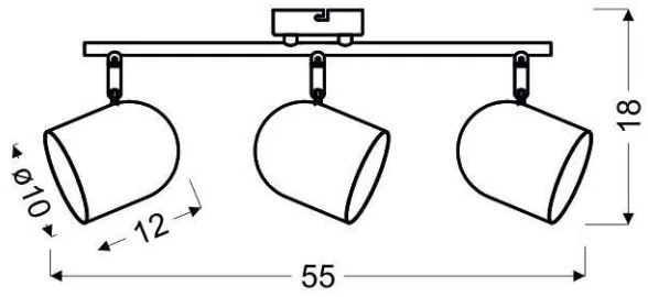 Bodové svietidlo AZURO 3xE27/40W/230V