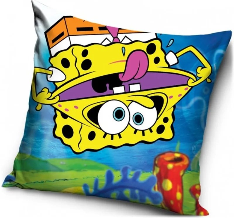 Vankúš SpongeBob hore nohami - 40 x 40 cm
