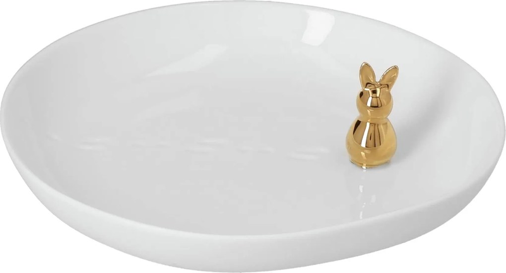 räder Dekorativní porcelánová miska Golden Rabbit