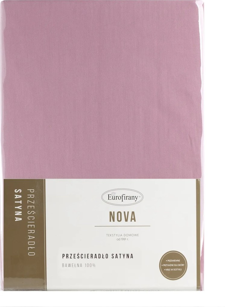 MAKOSATÉNOVÉ PRESTIERADLO NOVA 160X210 CM TMAVORUŽOVÉ