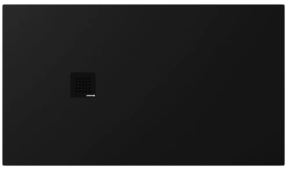 Polysan Polysan, TRENECA sprchová vanička z liateho mramoru s možnosťou úpravy rozmeru 140x80cm, čierna matná, 84304.21