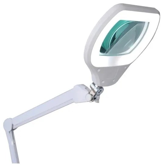 LED Stmievateľná stolná lampa s lupou LED/12W/230V biela