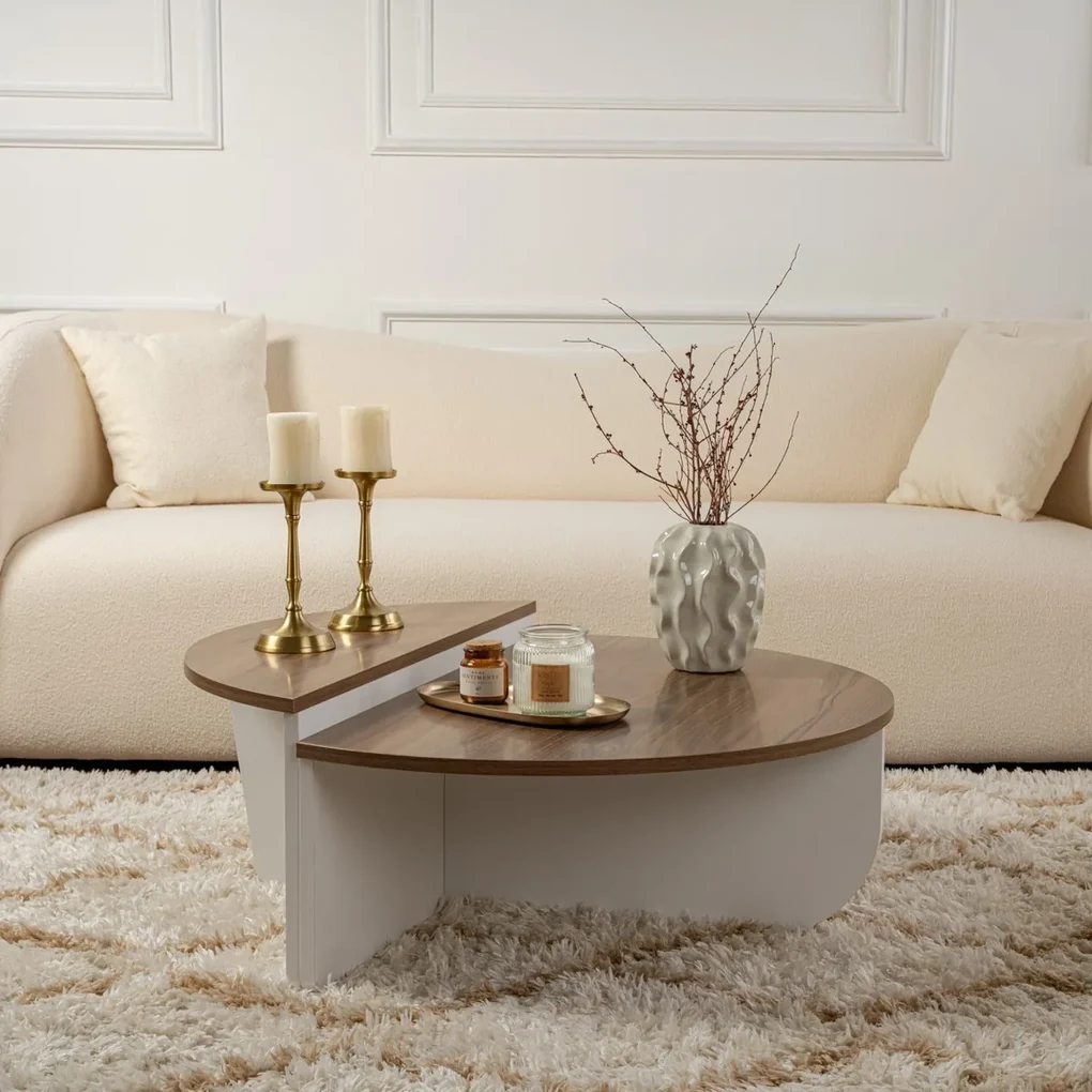 Konferenčný stolík Orion Walnut White