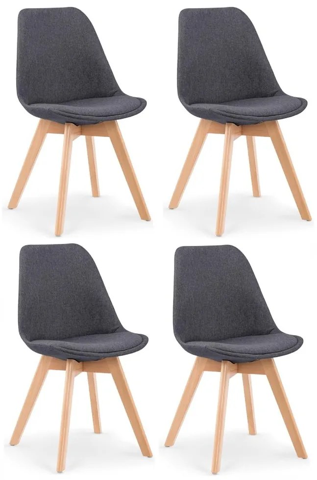 Halmar Jedálenské stoličky K303, sada 4 ks - tmavě modrá