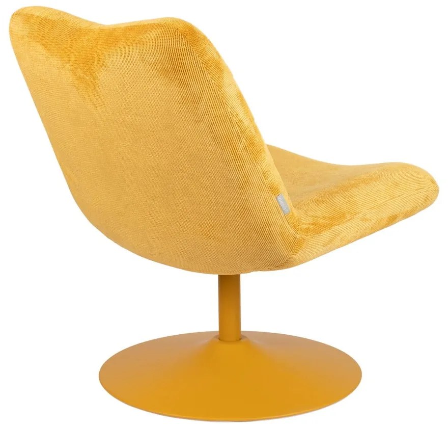 Okrovožlté zamatové kreslo Bubba – Zuiver