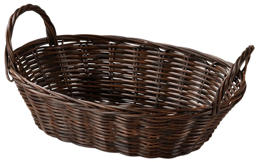 Košík na pečivo Oval Dark, 28x21 cm