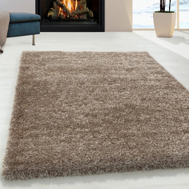 Ayyildiz koberce Kusový koberec Brilliant Shaggy 4200 Taupe - 80x150 cm