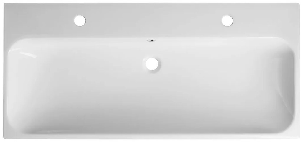 Sapho, TORIDI keramické umývadlo 101x46,5 cm, 2 otvory pre batériu, biela, TU0222