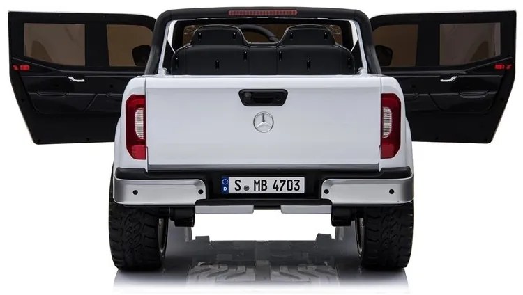 RAMIZ ELEKTRICKÉ AUTÍČKO MERCEDES X-CLASS- LCD - NELAKOVANÉ - BIELE -4x45W - 2x12V/7Ah - 2023