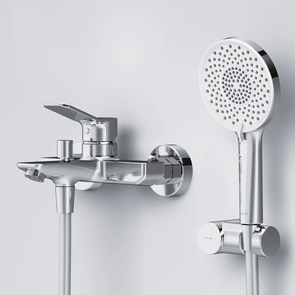 Vaňová a sprchová batéria AM.PM X-Joy FXA15000 s ručnou sprchou, chróm
