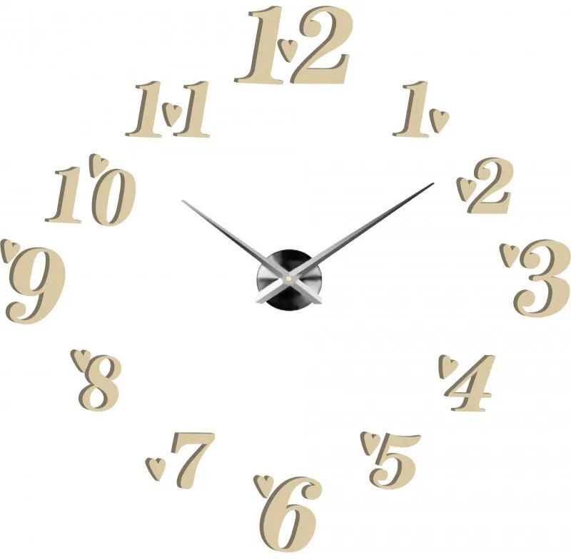 Veľké nalepovacie hodiny na stenu srdiečka I SENTOP 12S004+ srdiečka