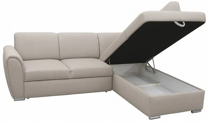 Rohová rozkladacia sedačka DORIS P - biela