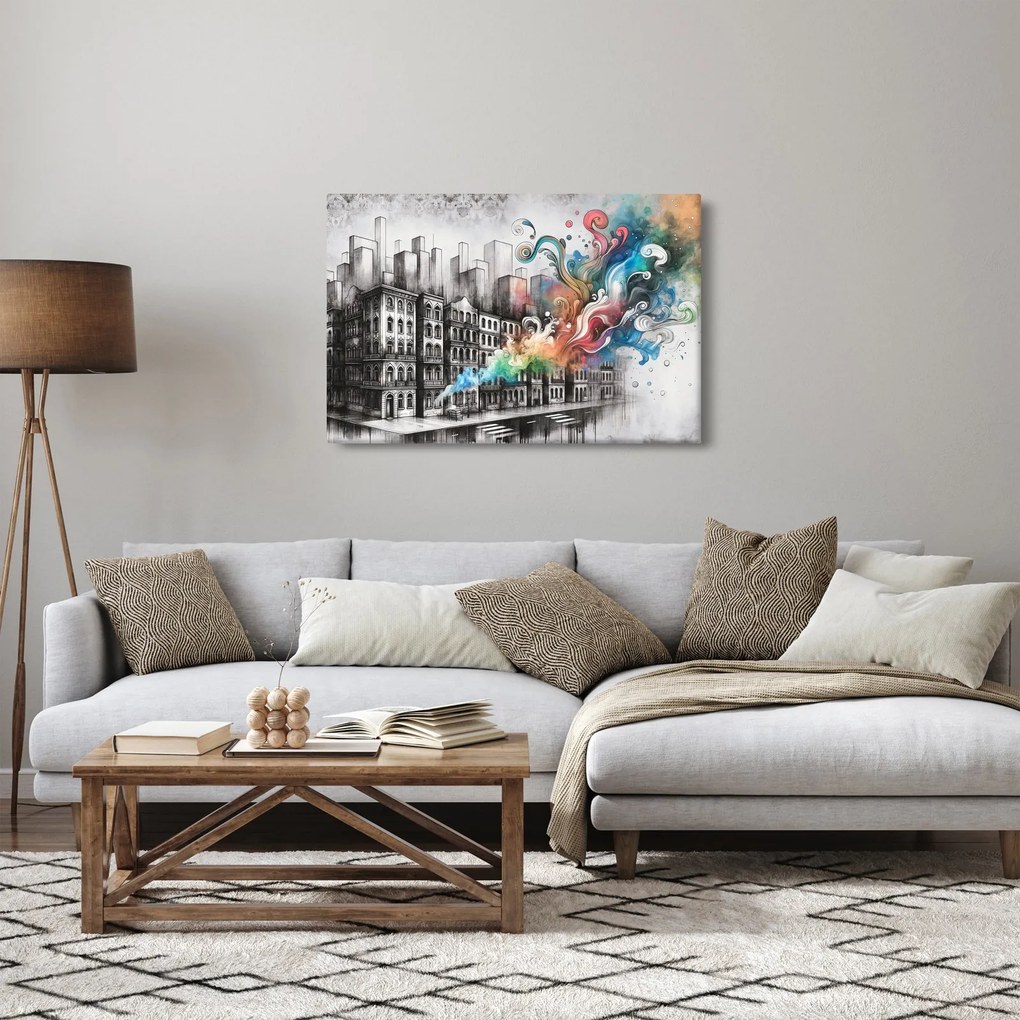 Obraz - Priemyselný život (90x60 cm)