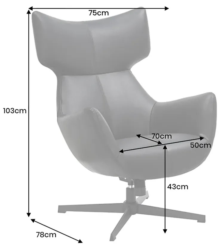 Kreslo VOGUE otočné o 360° hnedá