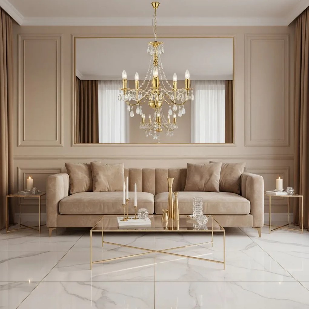 Toolight Toolight, stropné svietidlo 5xE14, EBT015-5CP, zlatá, OSW-01230