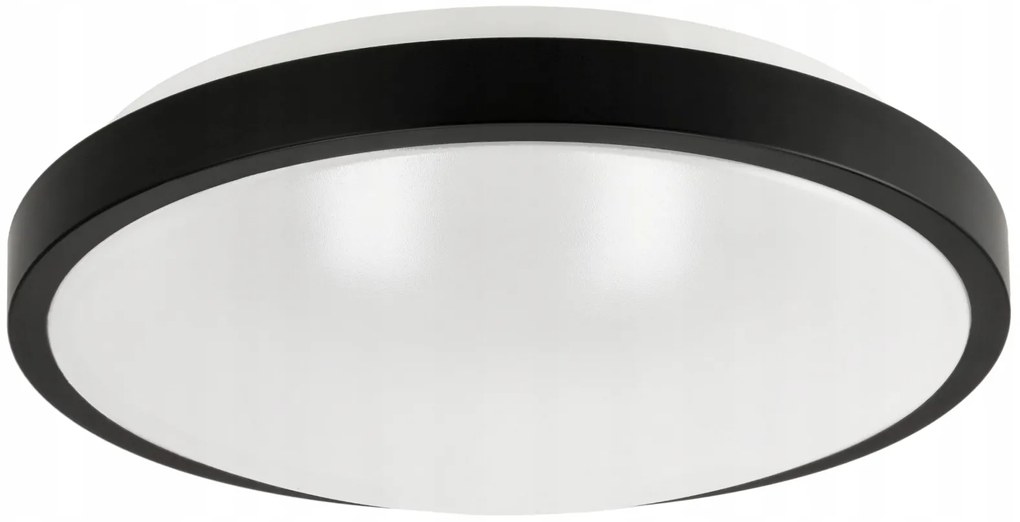 ECOLIGHT Okrúhly LED stropný panel - 2xE27 - čierny