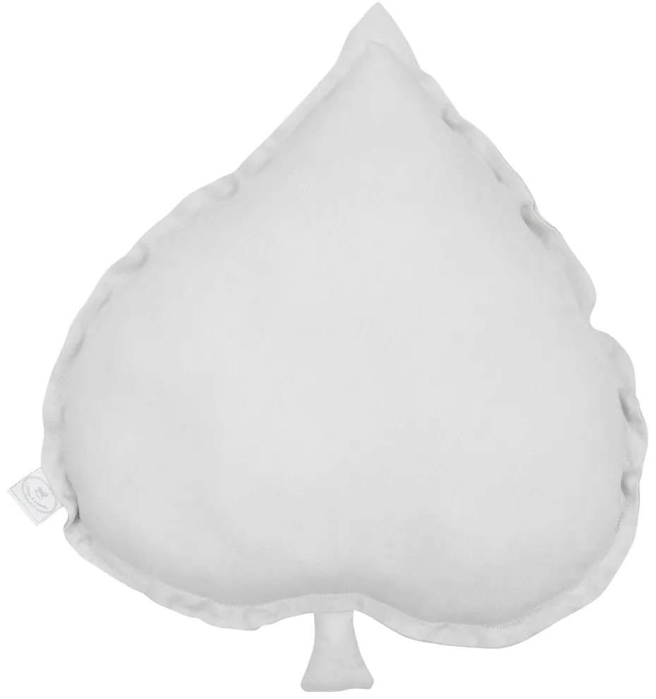 Cotton &amp; Sweets Ľanový vankúš lipový list svetlo sivá 38×43 cm