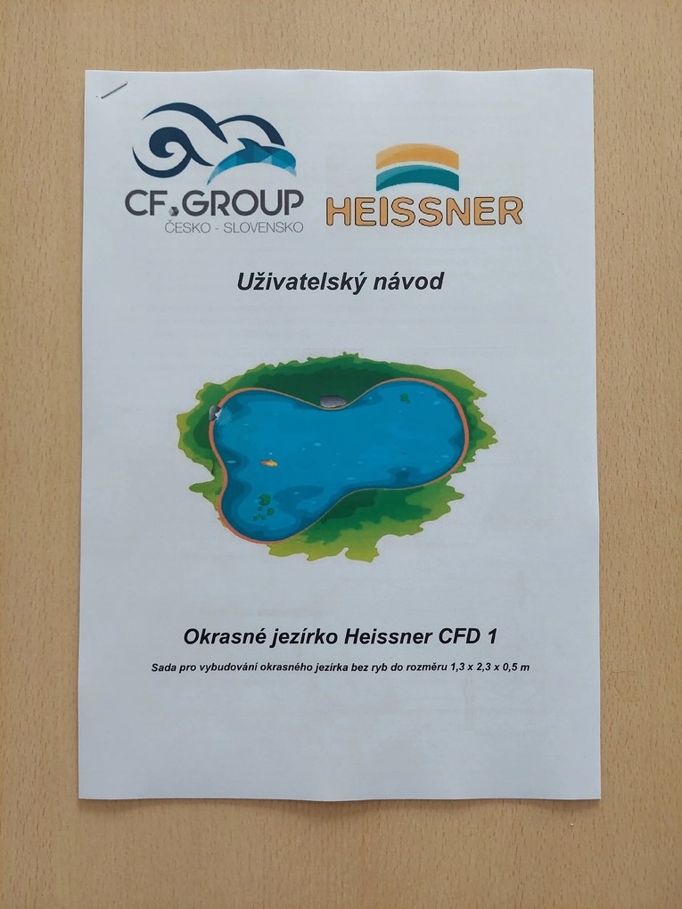 Súprava Heissner na stavbu kúpacieho jazierka do 3,36 x 2,38 x 1 m CFP2