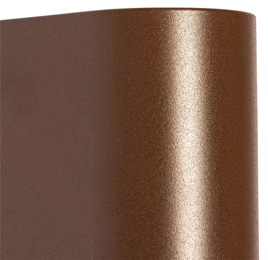 Vonkajšia nástenná lampa hrdzavohnedá plastová oválna 2-svetlá - Baleno