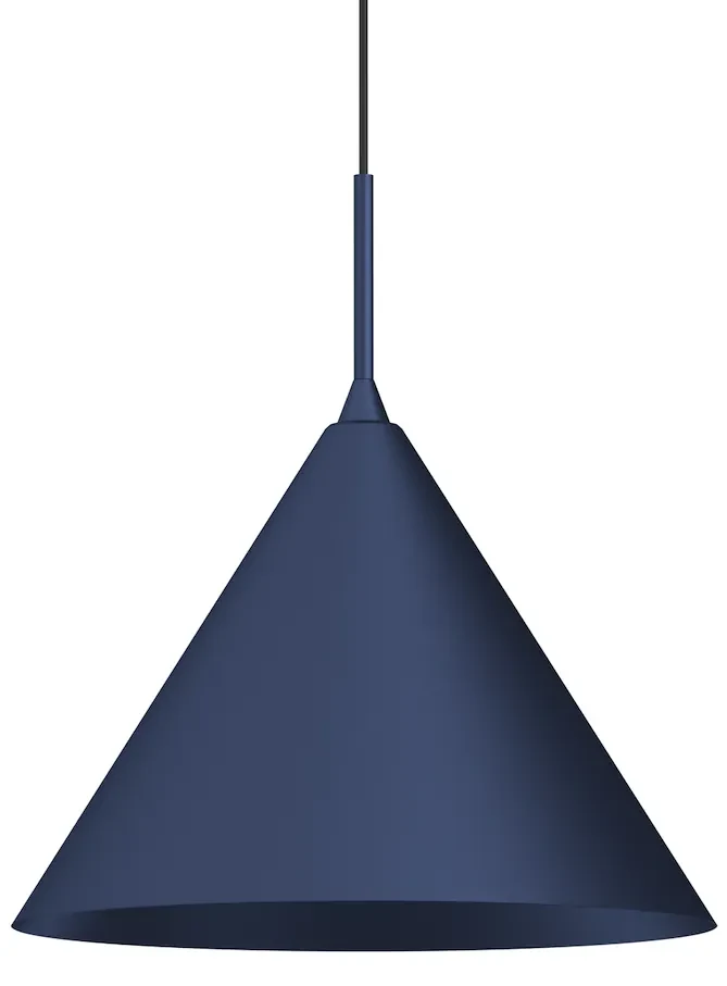 Závesné svietidlo Capital, 1x tmavomodré kovové tienidlo, (fi 32cm), db