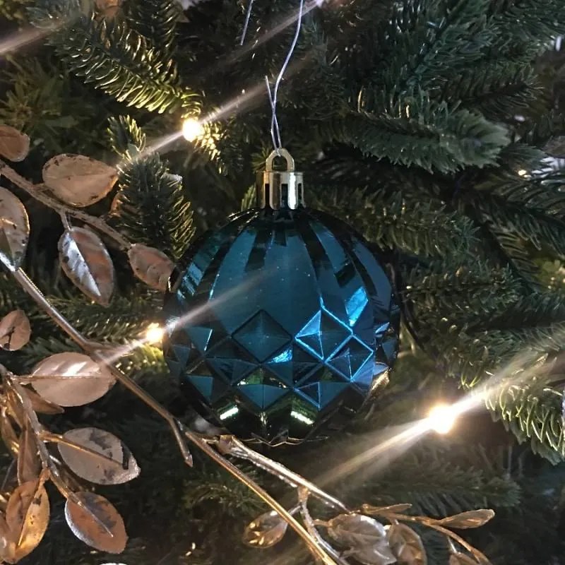 DECOLED Plastové ozdoby, prům. 6 cm, 50 ks, zelená