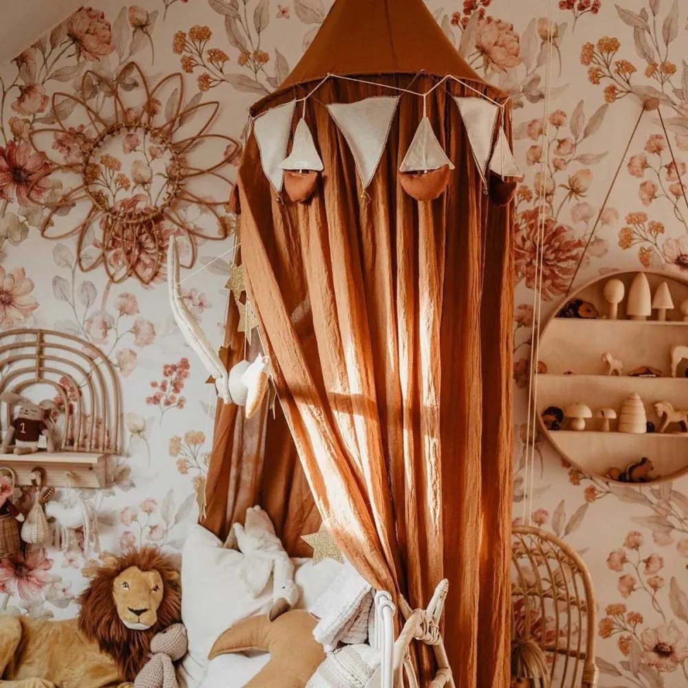 Tapeta jesenná lúka biela 280x100 cm