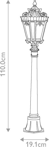 Kichler KL-TOURNAI4-M - Vonkajšia lampa TOURNAI 1xE27/60W/230V IP44 bronzová