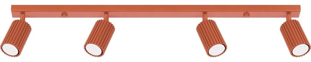 Sollux SL.1641 - Bodové svietidlo KARBON 4xGU10/10W/230V červená