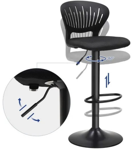 Barové stoličky 2 ks LJB04BK