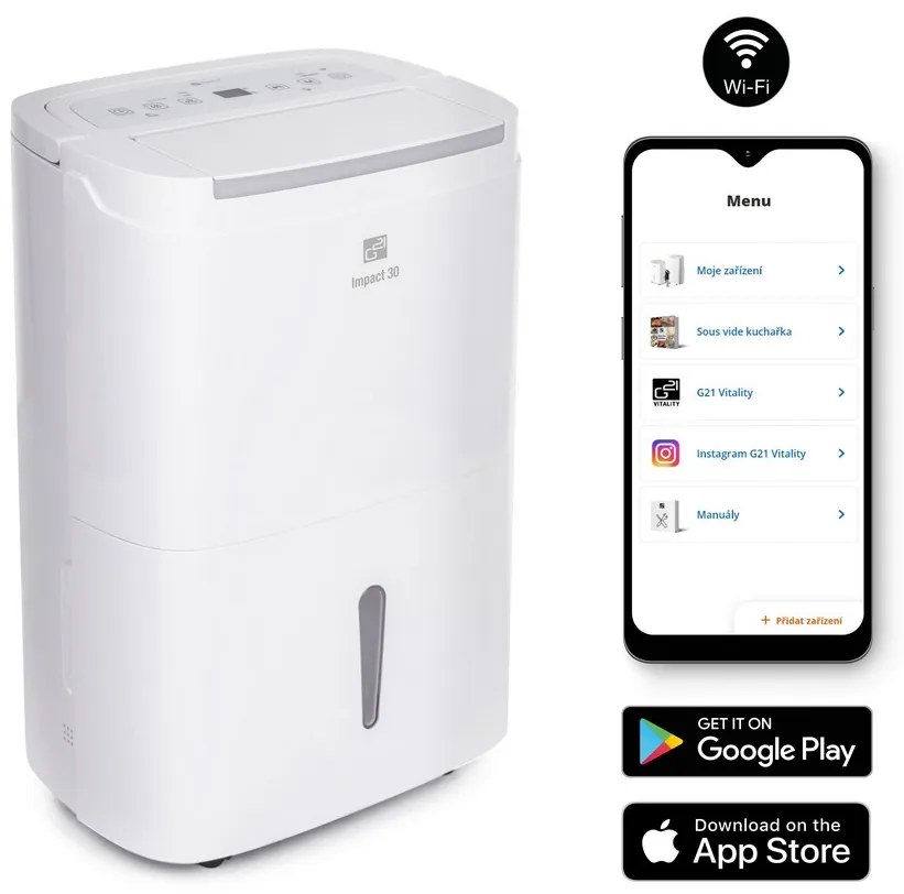 Odvlhčovač G21 Impact 30, kapacita 30l/24h, WiFi 777031