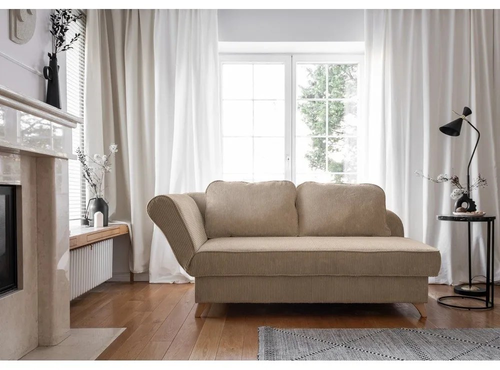 Taupe menčestrová leňoška (ľavý roh) Chic Charlotte – Miuform