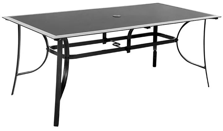 Záhradný jedálenský stôl URAN 150x90 sklenená doska