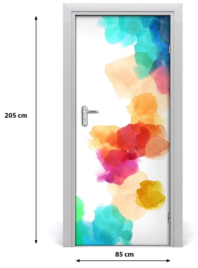 Samolepiace fototapety na dvere farebné fľaky 85x205 cm
