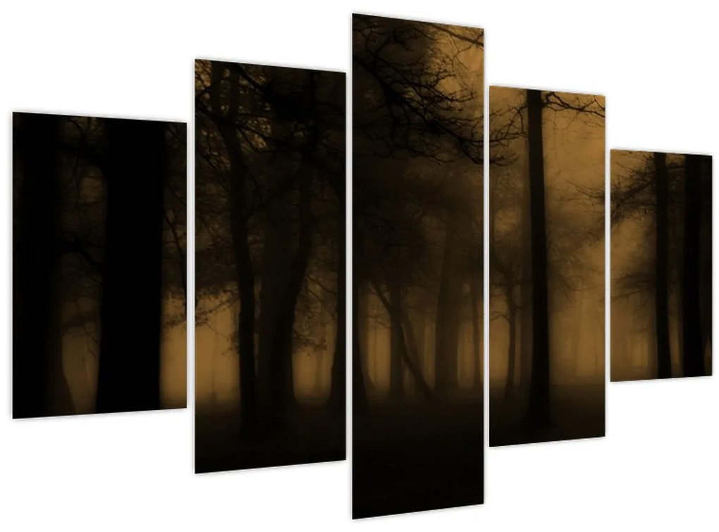 Obraz - Temný les (150x105 cm)