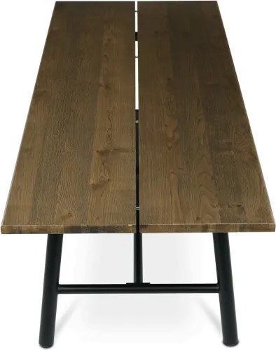 Jedálenský stôl 220x90 cm HT-T1822 WAL orech / čierne nohy