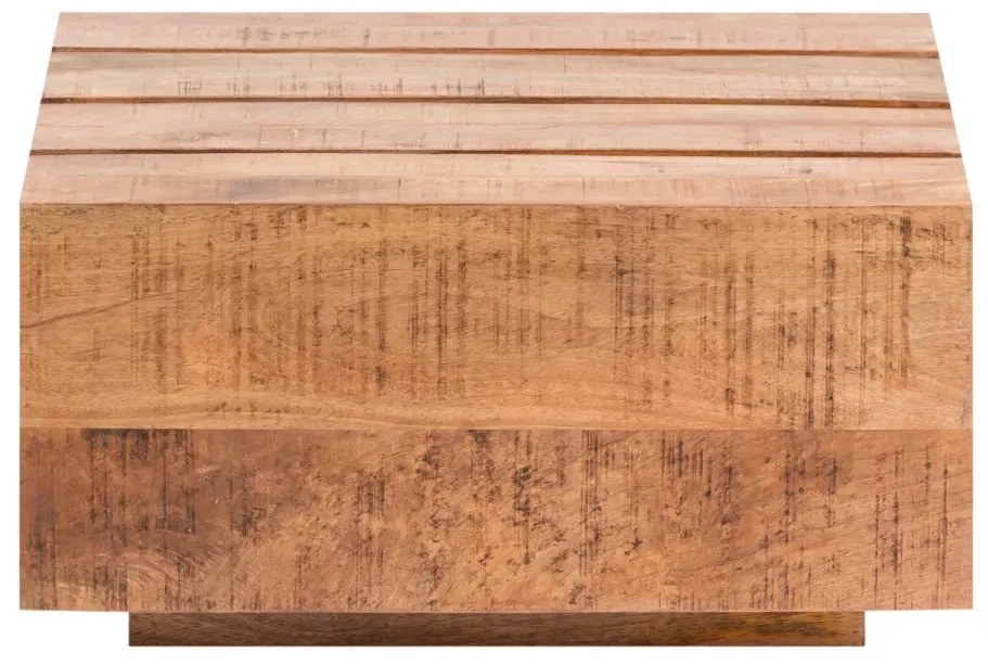 furniture-nabytek.cz - Masivní konferenční stolek Dakota z mangového dřeva, lakovaný, hnědý – 70×70×35 cm