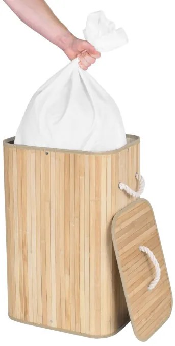 Kôš na bielizeň 1 priehradkový, bambusový