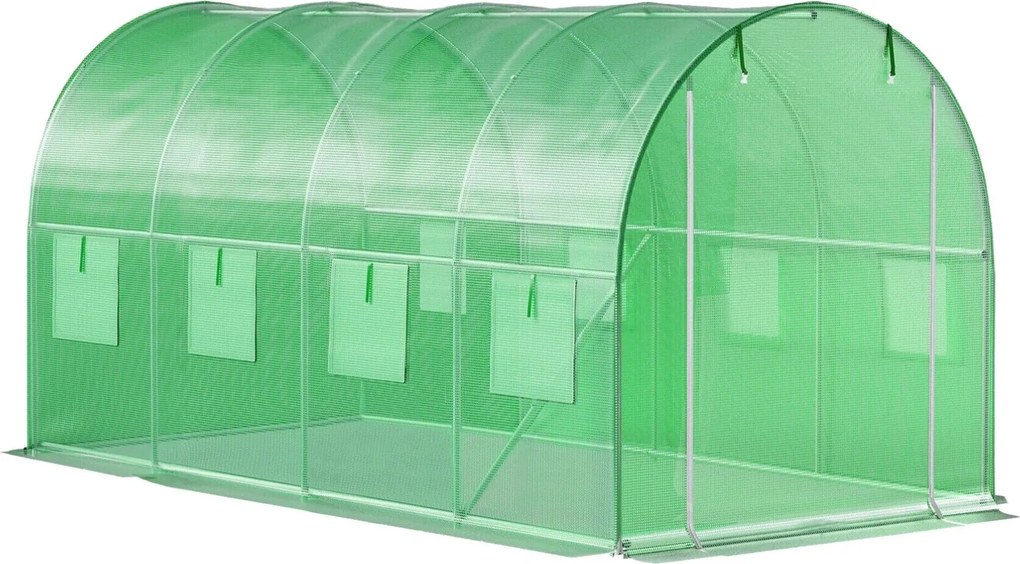 Bauerkraft Fóliový skleník 6x3x2 m 18 m² kovový rám UV fólia