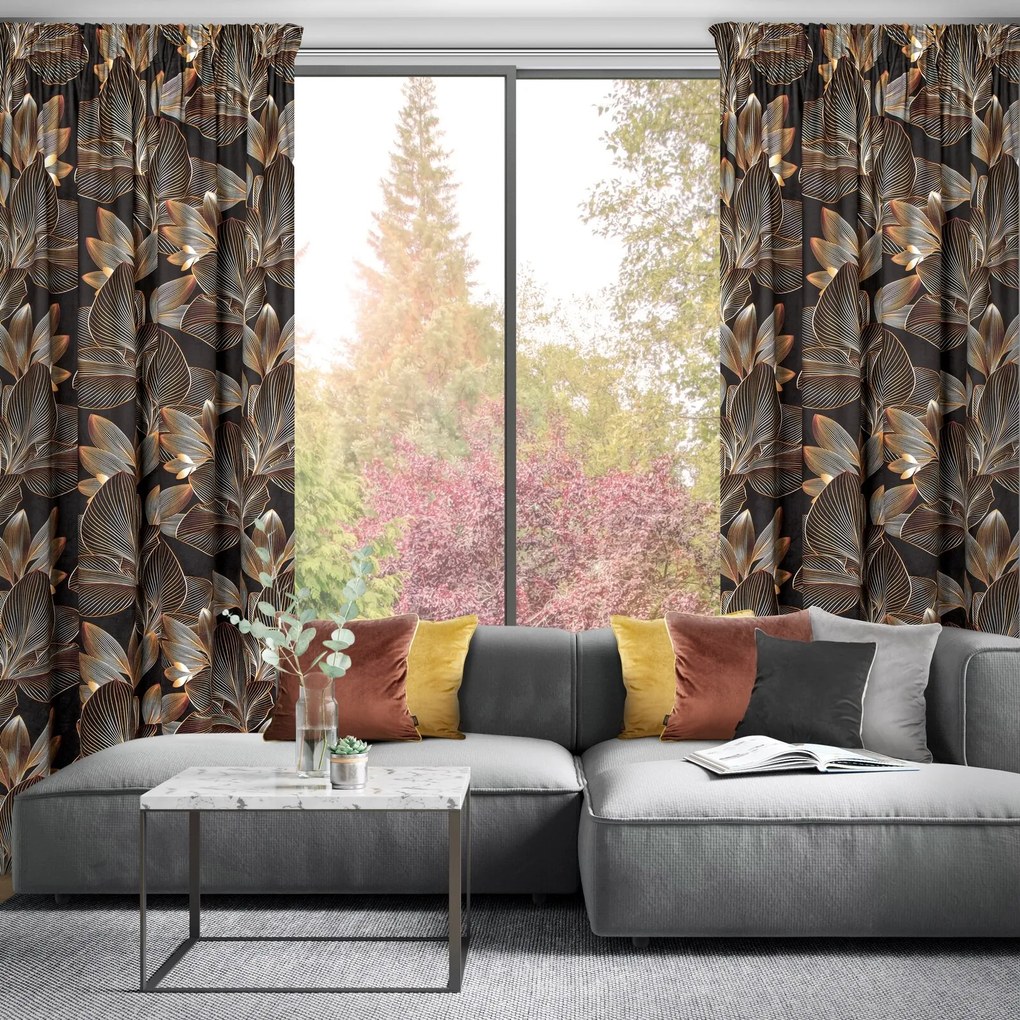 ZATEMŇOVACÍ ZÁVES NA PÁSKE LARISA 140X270 CM VZOROVANÁ